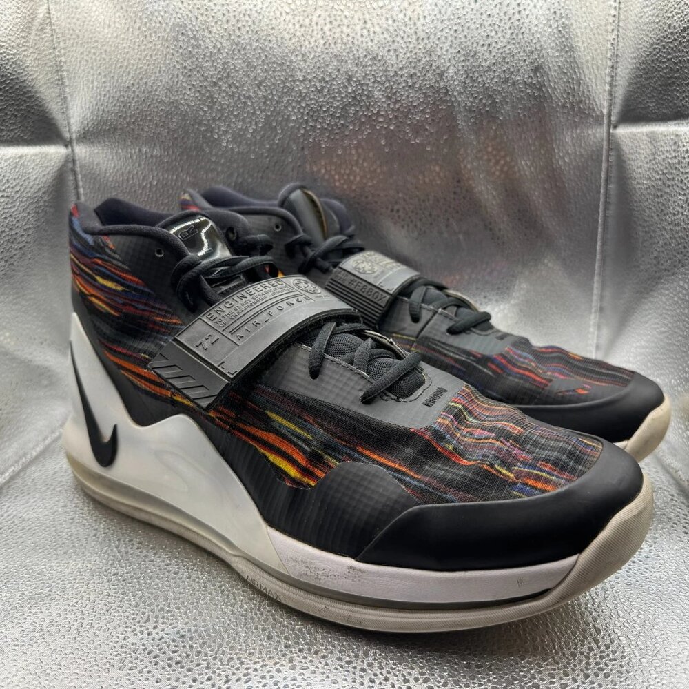 Size 12 Nike Air Force Max Multicolor Mens Mid Top Basketball Shoes AR0974-101